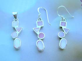 wholesale jewelry set, pendant earring silver jewelry sets