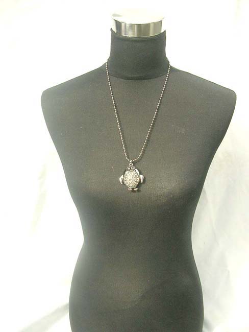 Cz bird long necklace