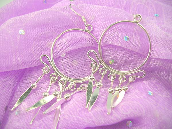 Circular chandelier, Stamped 925 sterling silver earring, Made in Thailand