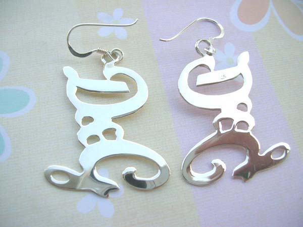 9.25 genius sterling silver silver tribal african earring