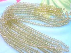 champagne color acrylic beads on 13 inches strand