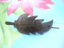 natural hair accessories Bali coconut leaf design hairpin