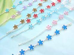 costume jewelry fashion bracelet assorted color daisy flowers