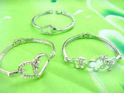 heart love jewelry cz women's bangles
