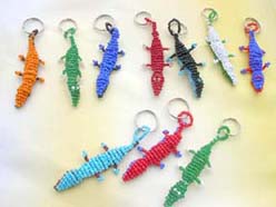 seedbeads lizard key chains, keyring-split-rng-keychain 001