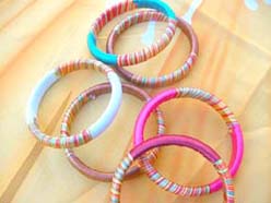 Indian style threaded bangles