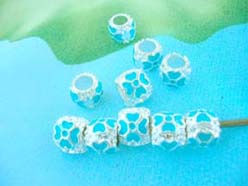 blue enamel beads charms for pandora bracelets 