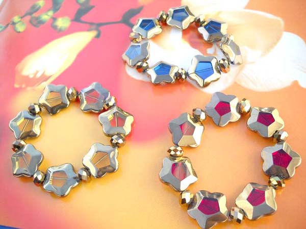 Star bead assorted color bracelet, bulk wholesale jewelry