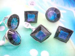 Semi-precious gemstone rings