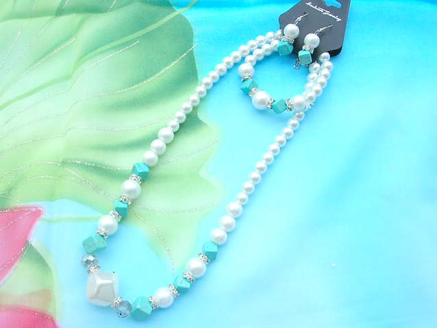 beaded-jewelry-set002faux-pearl-turquoise