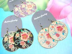 hibiscus flowers earrings assorted colors 