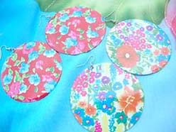 garden floral painting earring, mixed design