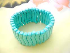 Turquoise Gemstone Stretchy Bracelet Bangle