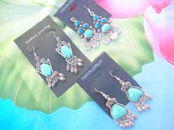 natural gemstone turquoise jewelry dangle earrings assorted designs 