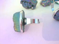 jewelry gemstone ring with black shinny semi-precious stone,