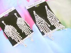 rhinewholesale chandelier earrings with clear cz rhinestones