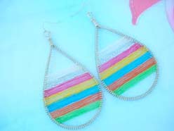 rainbow raindrop thread earrings hot design